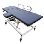 Robust-2-section-examination-echo-couch-with-electric-powered-adjustable-backrest-and-high-low-functions.