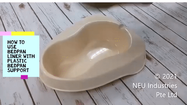 How to use Bedpan Liner with Plastic Bedpan Support - NEU