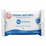 neuDolphin-personal-moist-wipes-sanitize-and-kill-bacteria-without-the-use-of-alcohol,-it-contains-aloe-vera-and-vitamin-E-extracts-to-keep-your-skin-moisturized-and-soft.