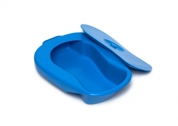 The-reusable-thermoplastic-plasitc-slipper-pan-is-suitable-for-female-patients-or-users-confined-to-bed-or-with-limited-mobility.-The-wide-opening-enables-entry-and-is-easy-for-cleaning-and-drying-after-use.-The-attached-lid-when-covered,-prevents-unpleasant-smell-and-limits-spillage.