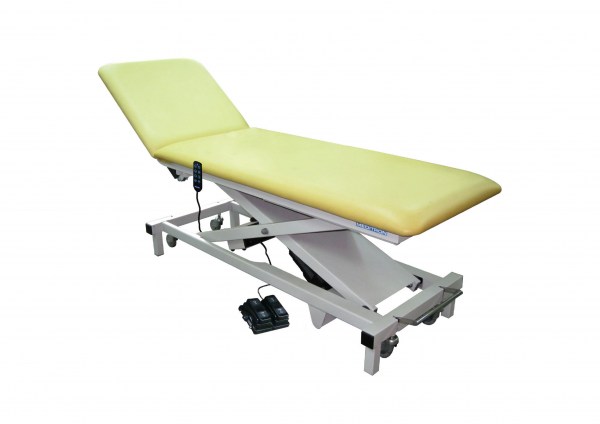 Robust-2-section-examination-couch-with-electric-powered-adjustable-backrest-and-high-low-functions.