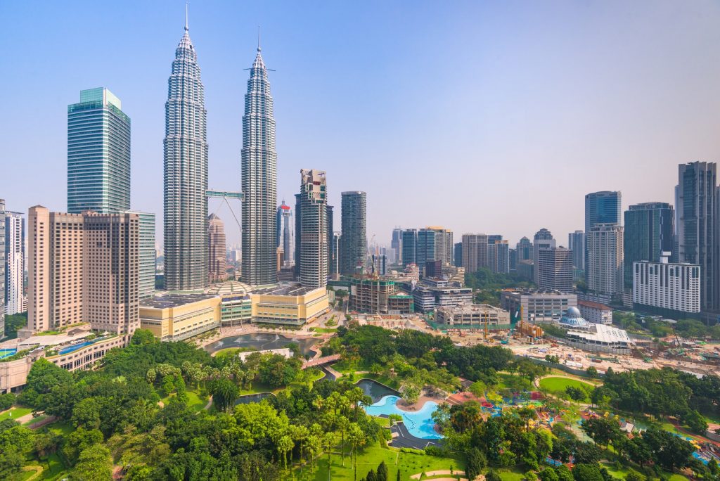 Kuala Lumpur, Malaysia City Center skyline.